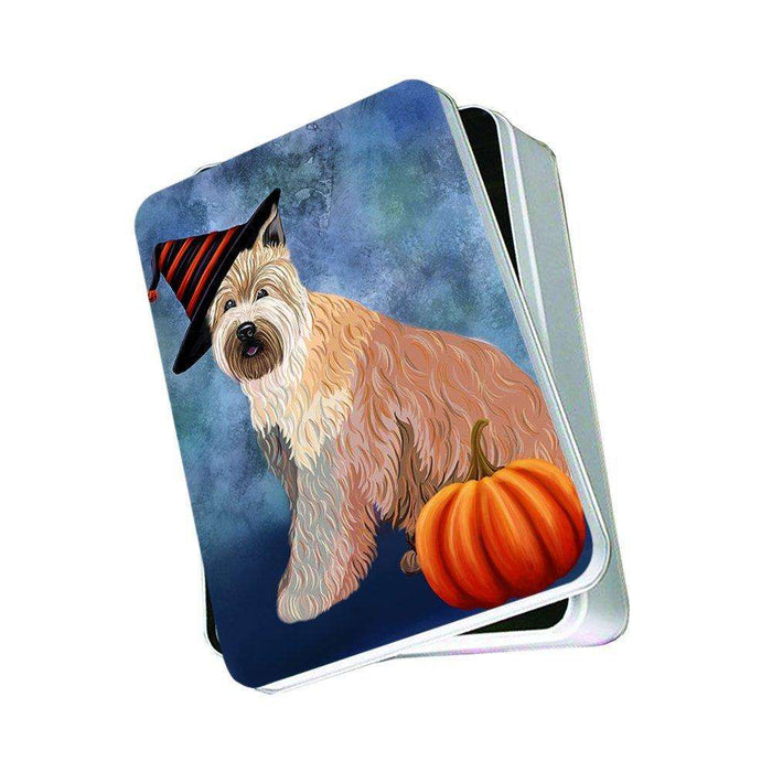 Christmas Happy Holidays Berger Picard Dog Wearing Witch Hat Photo Storage Tin PTIN0048