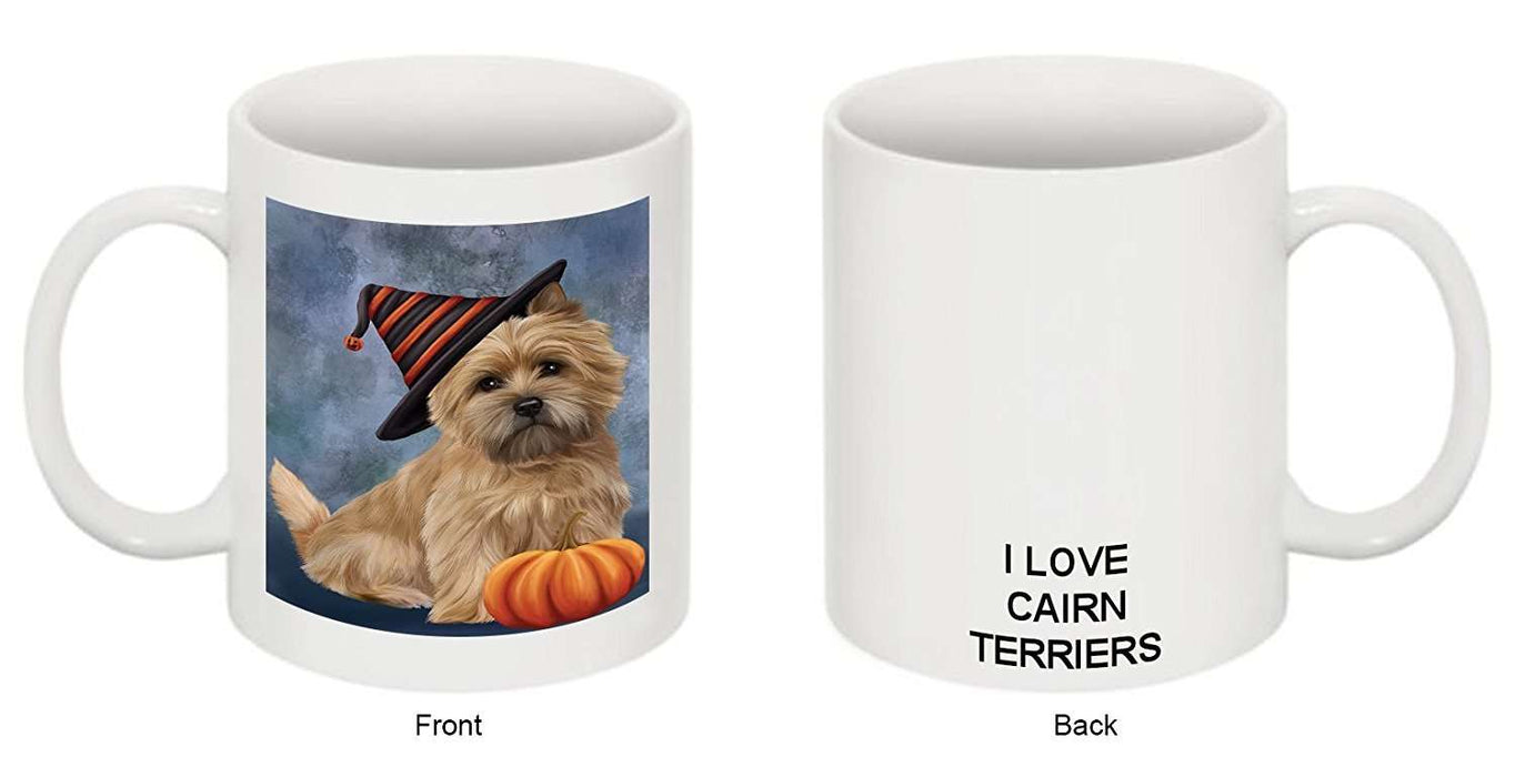 Christmas Happy Holidays Cairn Terrier Adult Dog Wearing Witch Hat Mug CMG0632