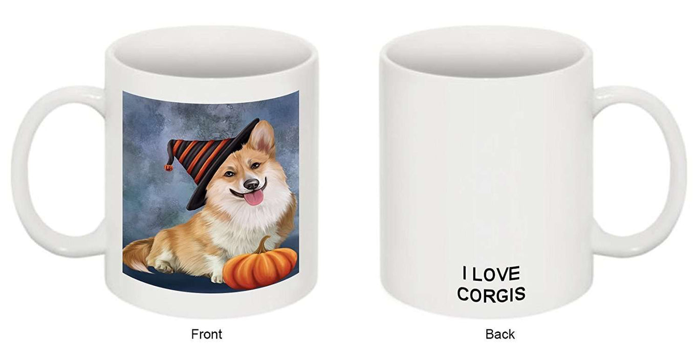 Christmas Happy Holidays Corgi Adult Dog Wearing Witch Hat Mug CMG0640