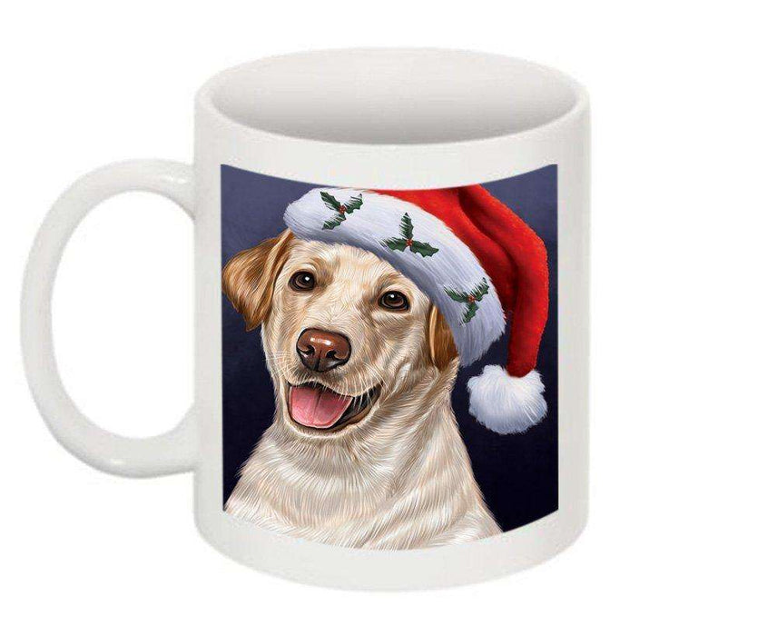 Christmas Happy Holidays Labrador Dog Wearing Santa Hat Mug CMG0033
