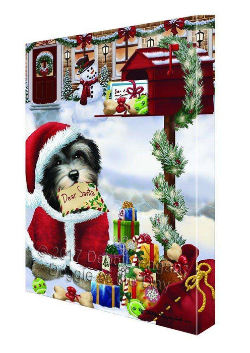 Christmas Happy Holidays MailBox Havanese Dog Print on Canvas Wall Art CVS1008