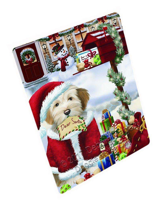 Christmas Happy Holidays MailBox Tibetan Terrier Dog Cutting Board CUTB345