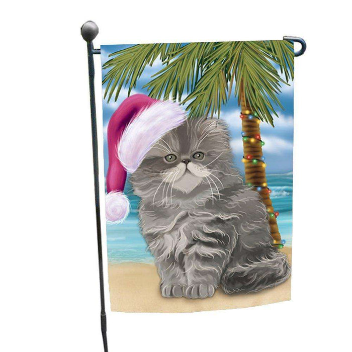 Christmas Holiday Summer Time Persian Cat Wearing Santa Hat Garden Flag FLG192