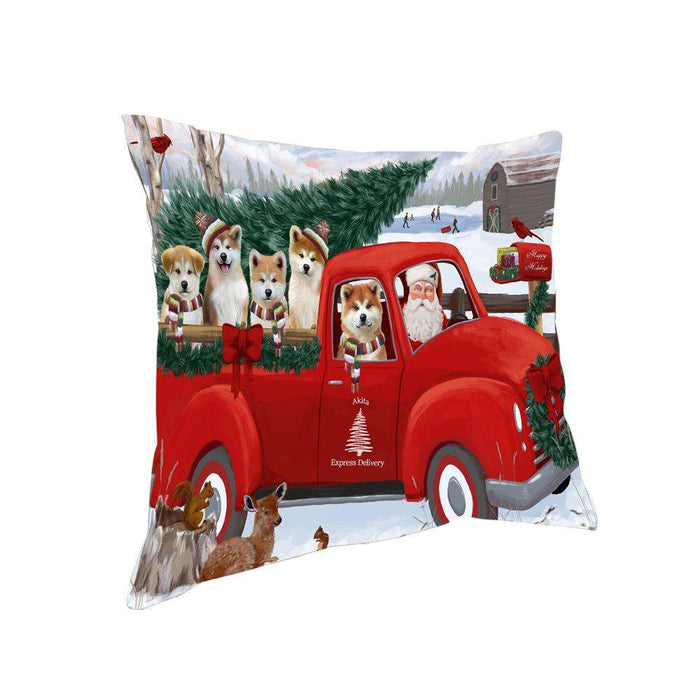 Christmas Santa Express Delivery Akitas Dog Family Pillow PIL76348
