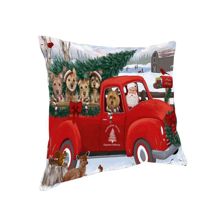 Christmas Santa Express Delivery Australian Terriers Dog Family Pillow PIL76380