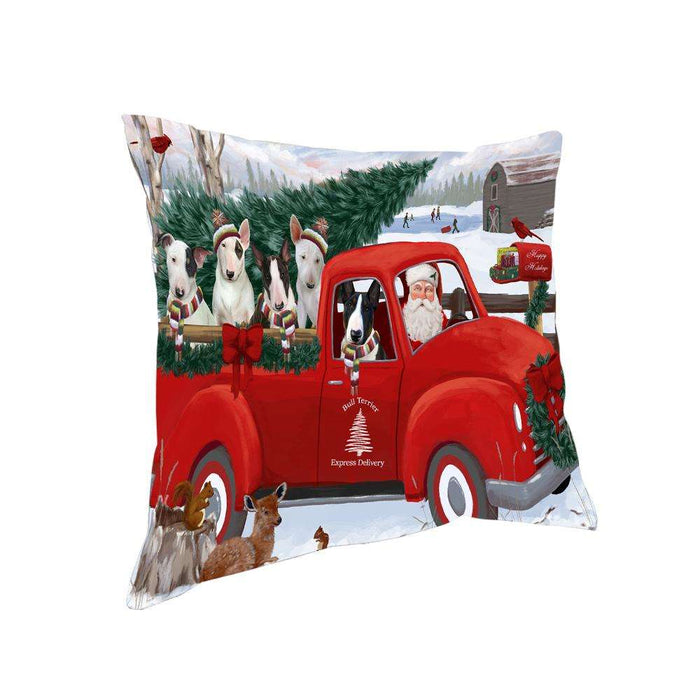 Christmas Santa Express Delivery Bull Terriers Dog Family Pillow PIL76444