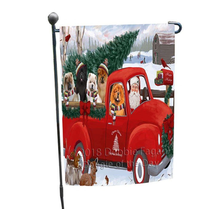 Christmas Santa Express Delivery Chow Chows Dog Family Garden Flag GFLG55093