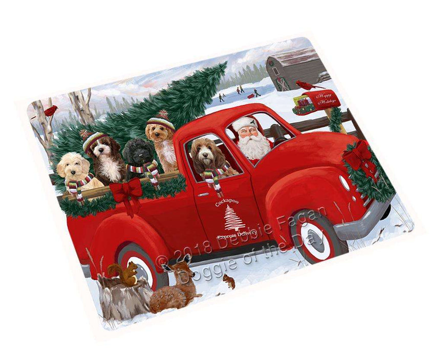 Christmas Santa Express Delivery Cockapoos Dog Family Large Refrigerator / Dishwasher Magnet RMAG91074