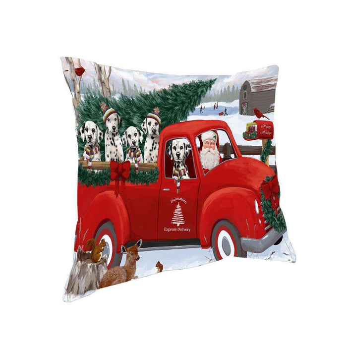 Christmas Santa Express Delivery Dalmatians Dog Family Pillow PIL76492