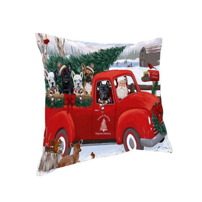 Christmas Santa Express Delivery French Bulldogs Family Pillow PIL76500