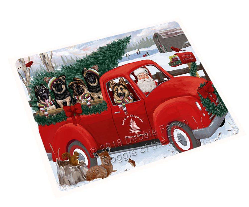 Christmas Santa Express Delivery German Shepherds Dog Family Large Refrigerator / Dishwasher Magnet RMAG91116