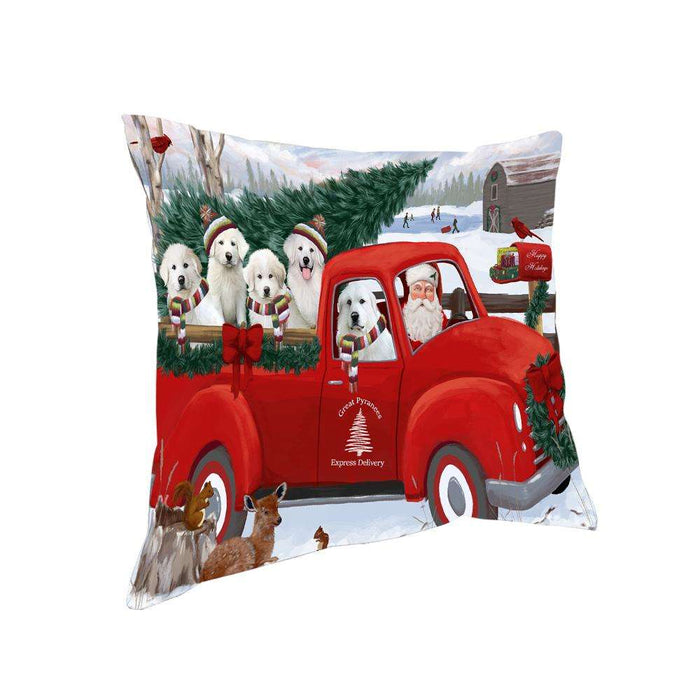 Christmas Santa Express Delivery Great Pyrenees Dog Family Pillow PIL76520