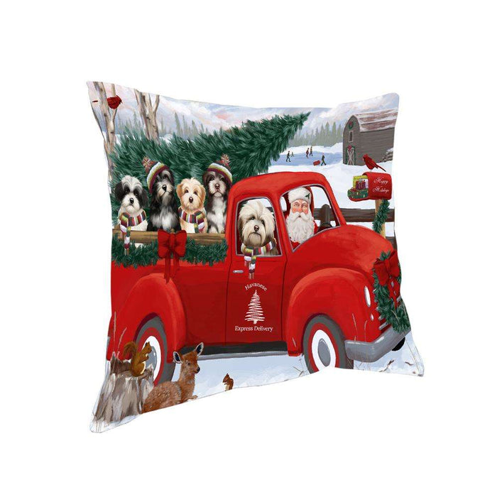 Christmas Santa Express Delivery Havaneses Dog Family Pillow PIL76528