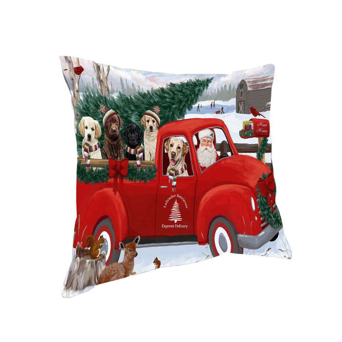 Christmas Santa Express Delivery Labrador Retrievers Dog Family Pillow PIL76544