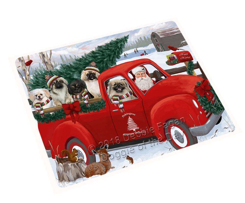 Christmas Santa Express Delivery Pekingeses Dog Family Cutting Board C69609