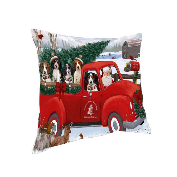 Christmas Santa Express Delivery Treeing Walker Coonhounds Dog Family Pillow PIL76656