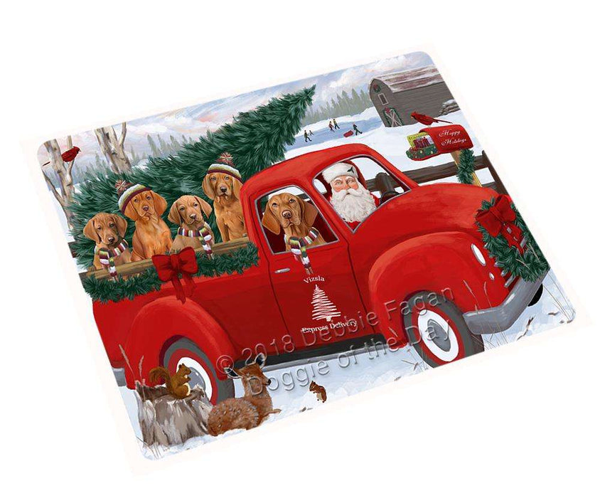Christmas Santa Express Delivery Vizslas Dog Family Large Refrigerator / Dishwasher Magnet RMAG91356