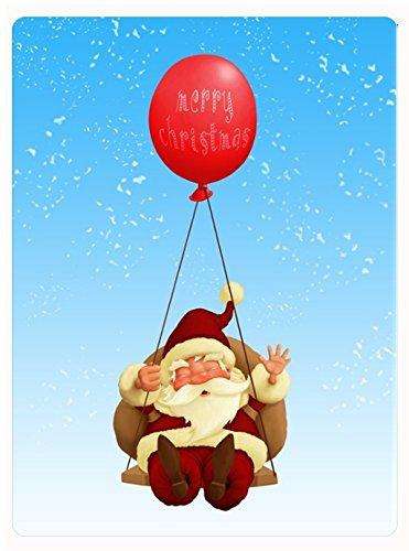 Christmas Swinging Santa with Balloon Large Cutting Board