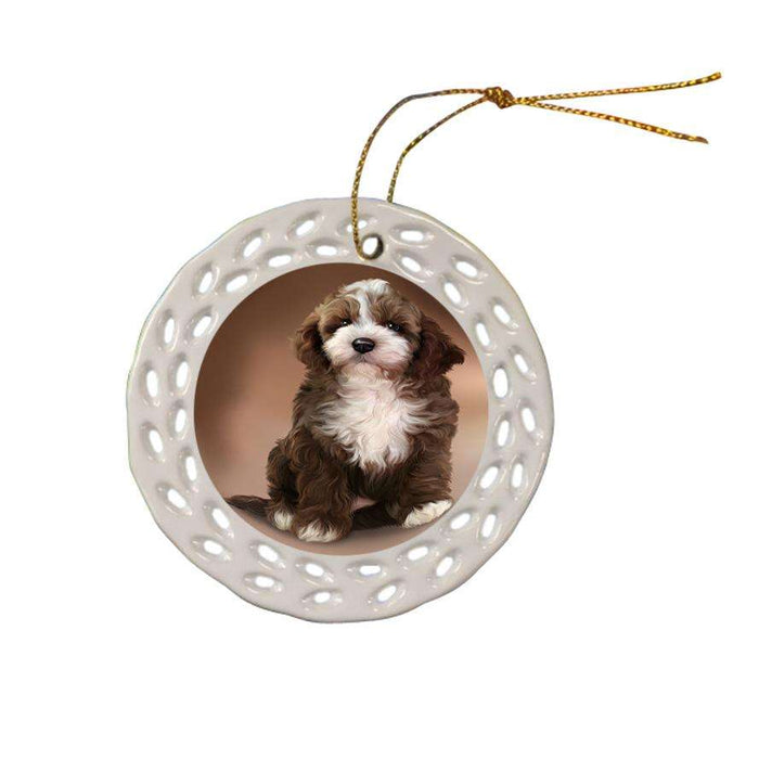 Cockapoo Dog Ceramic Doily Ornament DPOR52737