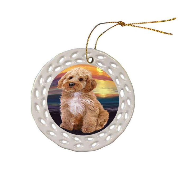 Cockapoo Dog Ceramic Doily Ornament DPOR52770