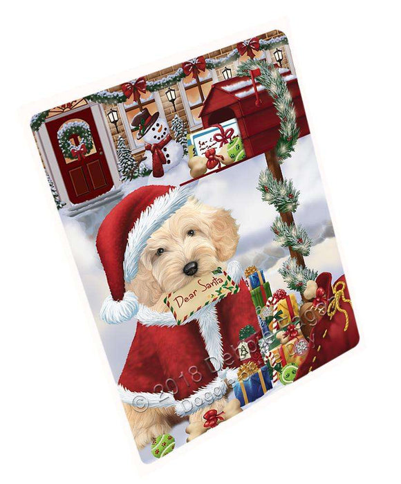 Cockapoo Dog Dear Santa Letter Christmas Holiday Mailbox Cutting Board C65034