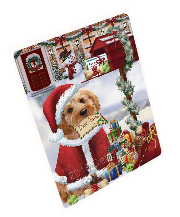 Cockapoo Dog Dear Santa Letter Christmas Holiday Mailbox Cutting Board C65037