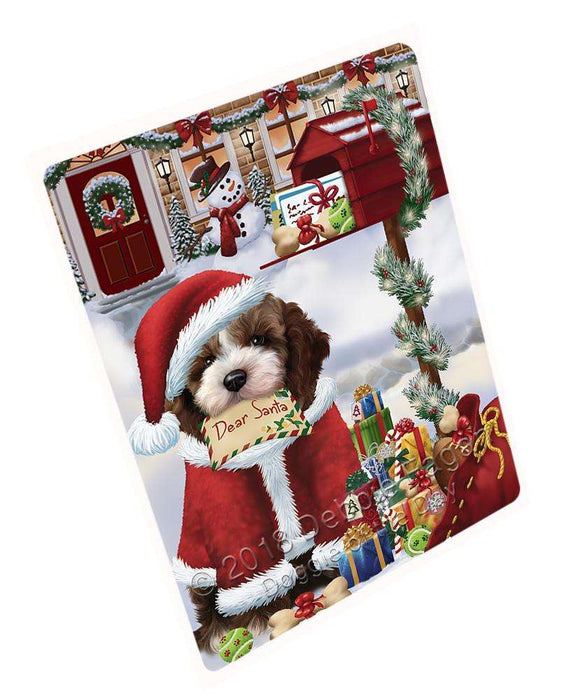 Cockapoo Dog Dear Santa Letter Christmas Holiday Mailbox Cutting Board C65040
