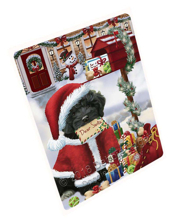 Cockapoo Dog Dear Santa Letter Christmas Holiday Mailbox Large Refrigerator / Dishwasher Magnet RMAG82056
