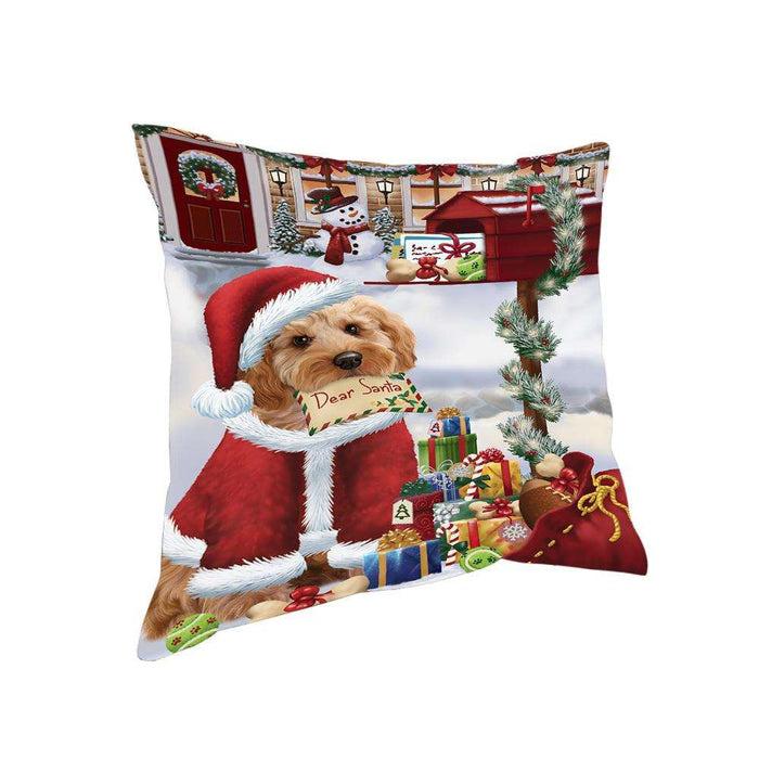 Cockapoo Dog Dear Santa Letter Christmas Holiday Mailbox Pillow PIL70748