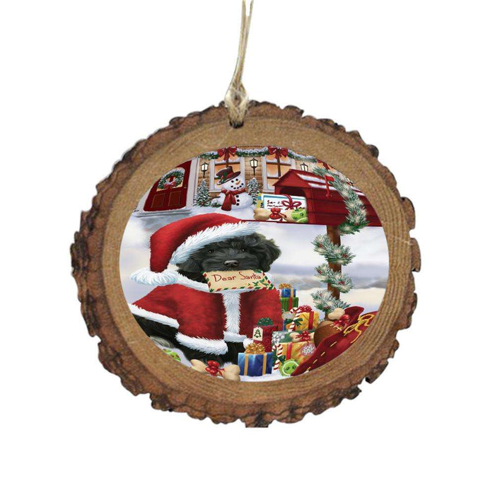 Cockapoo Dog Dear Santa Letter Christmas Holiday Mailbox Wooden Christmas Ornament WOR49032