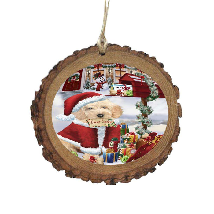 Cockapoo Dog Dear Santa Letter Christmas Holiday Mailbox Wooden Christmas Ornament WOR49033