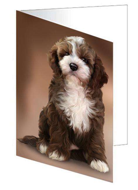 Cockapoo Dog Handmade Artwork Assorted Pets Greeting Cards and Note Cards with Envelopes for All Occasions and Holiday Seasons GCD62240