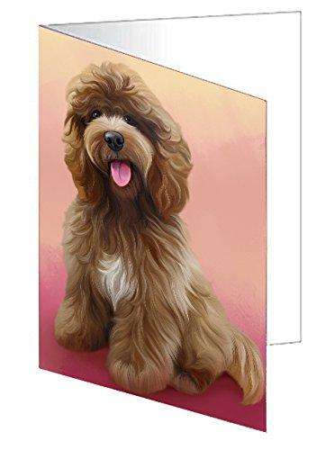 Cockapoo Dog Handmade Artwork Assorted Pets Greeting Cards and Note Cards with Envelopes for All Occasions and Holiday Seasons