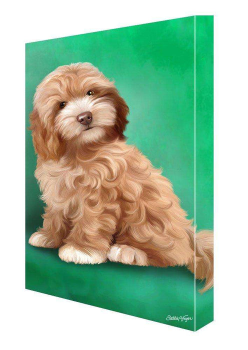 Cockapoo Dog Painting Printed on Canvas Wall Art Signed