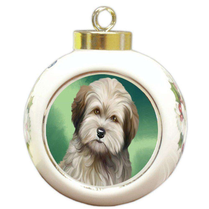 Cockapoo Dog Round Ball Christmas Ornament
