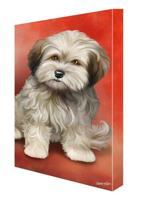 Cockapoo Golden Sable Dog Painting Printed on Canvas Wall Art Signed