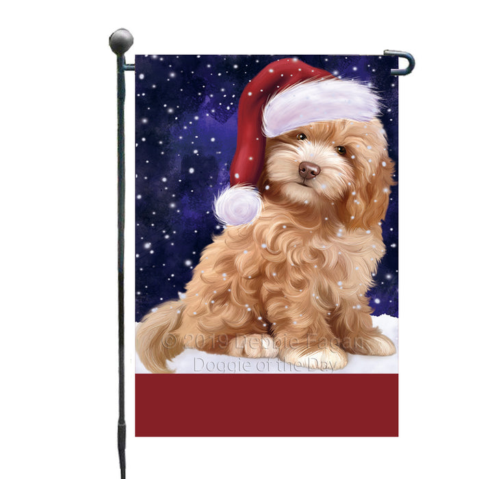 Personalized Let It Snow Happy Holidays Cockapoo Dog Custom Garden Flags GFLG-DOTD-A62328