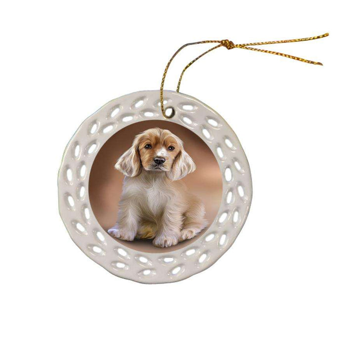 Cocker Spaniel Dog Ceramic Doily Ornament DPOR52738