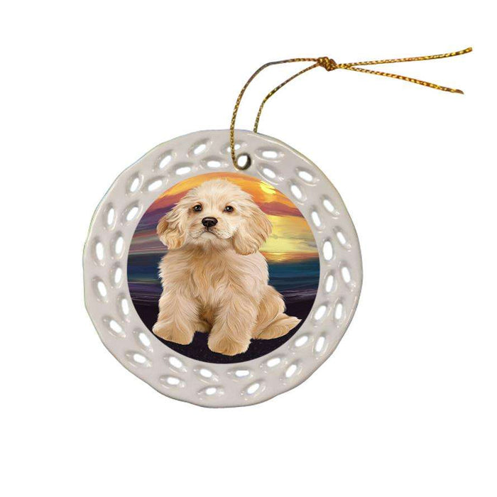 Cocker Spaniel Dog Ceramic Doily Ornament DPOR52773