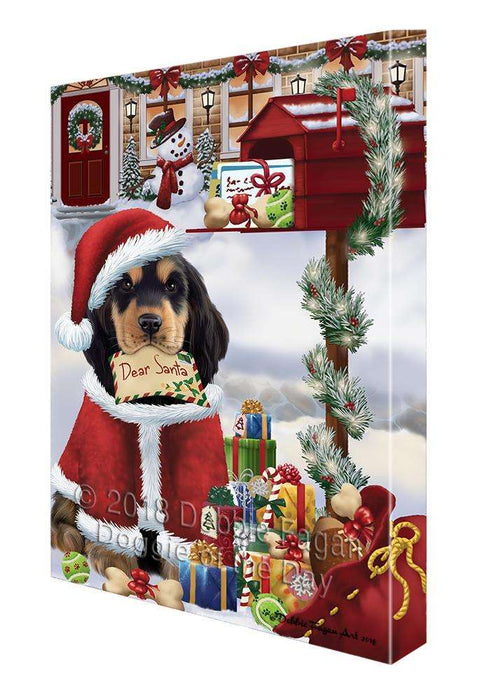 Cocker Spaniel Dog Dear Santa Letter Christmas Holiday Mailbox Canvas Print Wall Art Décor CVS99665