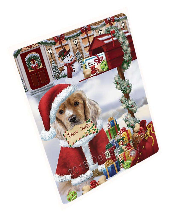 Cocker Spaniel Dog Dear Santa Letter Christmas Holiday Mailbox Cutting Board C65043