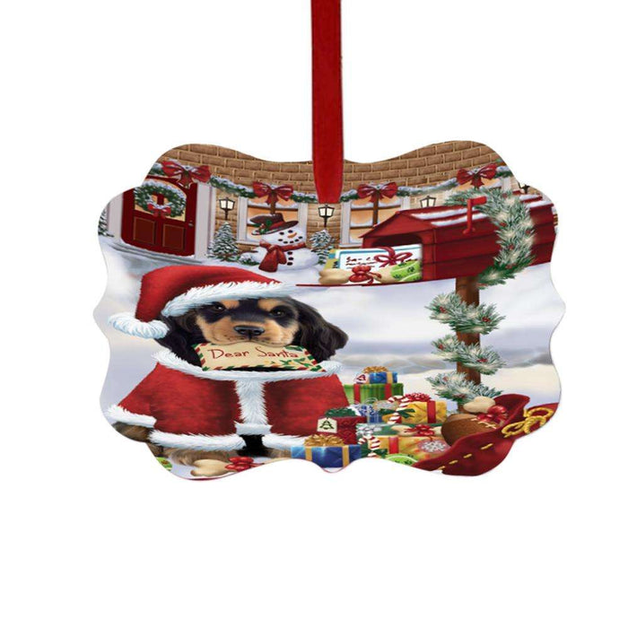 Cocker Spaniel Dog Dear Santa Letter Christmas Holiday Mailbox Double-Sided Photo Benelux Christmas Ornament LOR49038