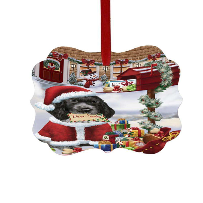 Cocker Spaniel Dog Dear Santa Letter Christmas Holiday Mailbox Double-Sided Photo Benelux Christmas Ornament LOR49039