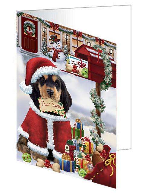 Cocker Spaniel Dog Dear Santa Letter Christmas Holiday Mailbox Handmade Artwork Assorted Pets Greeting Cards and Note Cards with Envelopes for All Occasions and Holiday Seasons GCD64634
