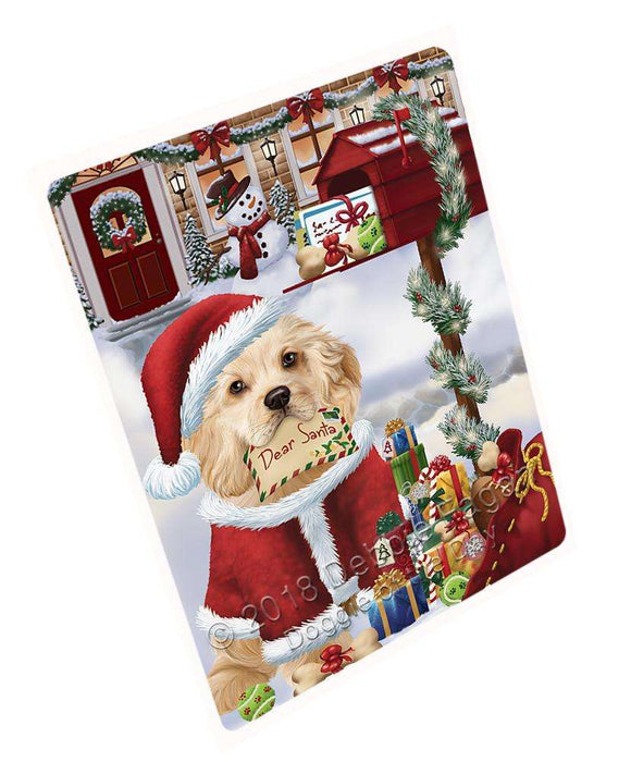Cocker Spaniel Dog Dear Santa Letter Christmas Holiday Mailbox Large Refrigerator / Dishwasher Magnet RMAG82086