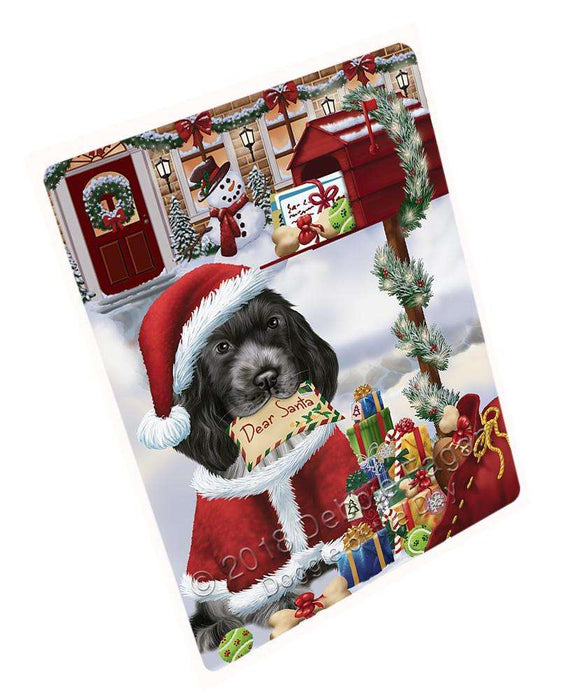 Cocker Spaniel Dog Dear Santa Letter Christmas Holiday Mailbox Large Refrigerator / Dishwasher Magnet RMAG82098