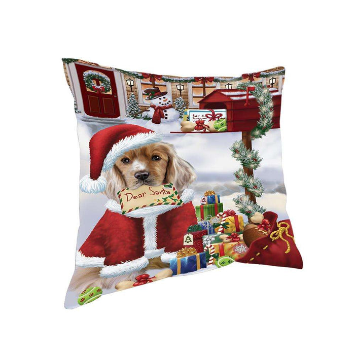 Cocker Spaniel Dog Dear Santa Letter Christmas Holiday Mailbox Pillow PIL70756