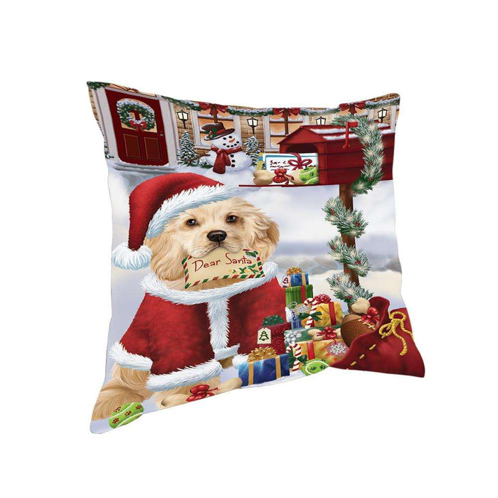 Cocker Spaniel Dog Dear Santa Letter Christmas Holiday Mailbox Pillow PIL70760