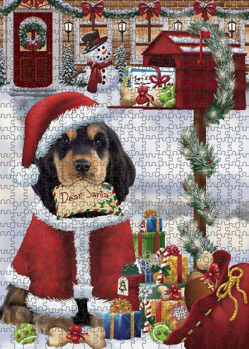 Cocker Spaniel Dog Dear Santa Letter Christmas Holiday Mailbox Puzzle with Photo Tin PUZL81296
