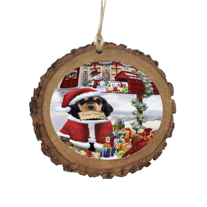 Cocker Spaniel Dog Dear Santa Letter Christmas Holiday Mailbox Wooden Christmas Ornament WOR49038